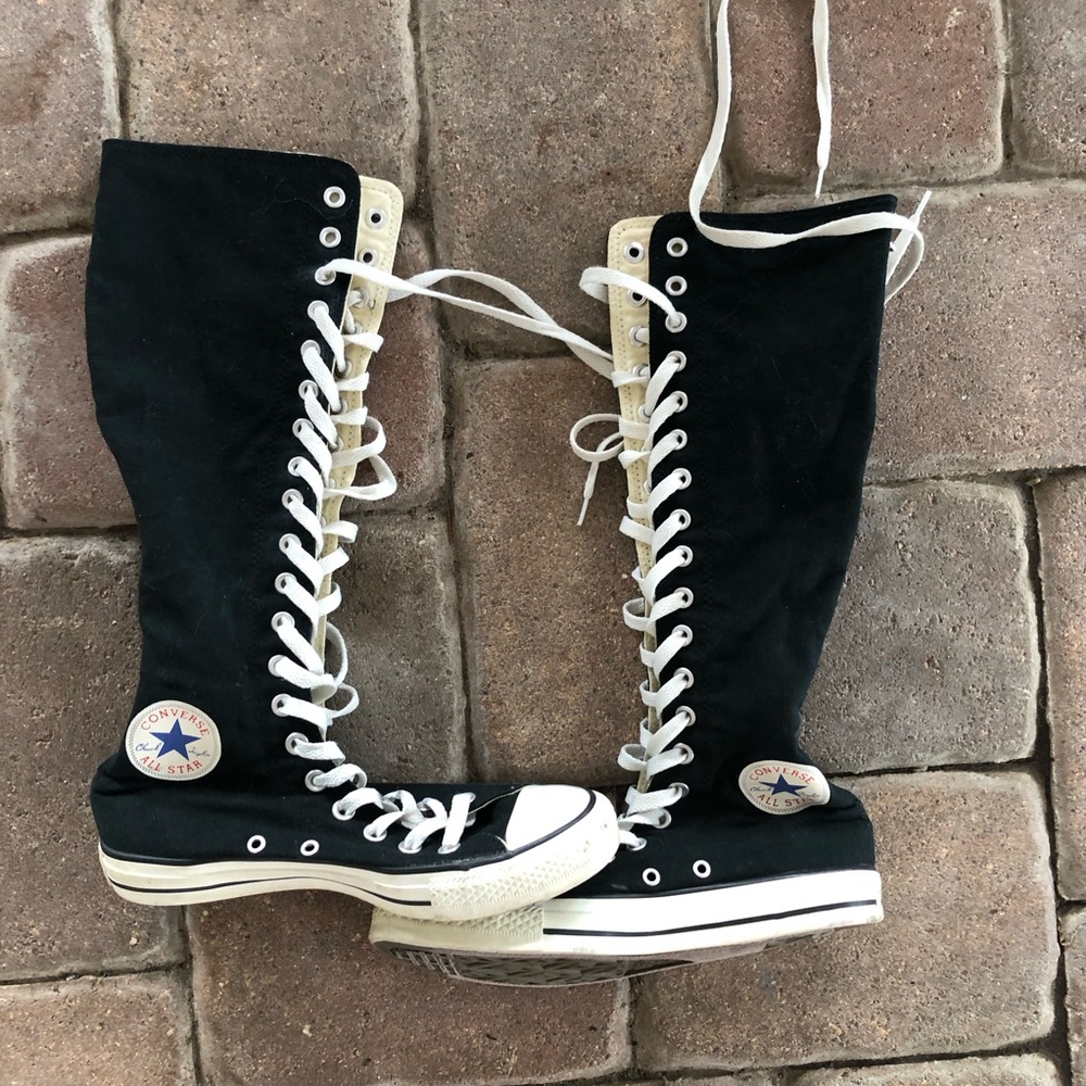 Converse Chuck Taylor All Star XXHI 1V708 Black Knee High Zip Women’s Size 7.5